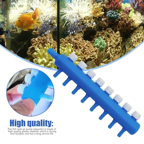 Fish Tank Air Valve – Multi Way Air Flow Controller, Aquarium Airline Tube Splitter | Adjustable Tube Joiner Systems For Aquascapings, Bubble Stones, Tank Filters, Aeration Lines And Water Systems - color: 8 heads