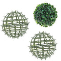 Topiary Ball Frame Set of 2, 6 Sizes Plastic Plant Support Cage, Artificial Grass Ball Frame for DIY Flower Arrangement, Boxwood Moss Ball Holder for Wedding Home Garden Decoration (15cm/6inch) - size: 15cm/6inch