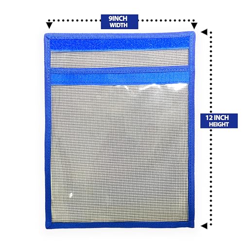 12" x 9" Fishing Lure Bag, 5 Pcs Blue Mesh Foldable Unrigged, for Saltwater & Freshwater Tackle Storage, Includes Single Pouch Vinyl Organizer, Ideal for Trolling Lures, Marlin & Offshore Fishing