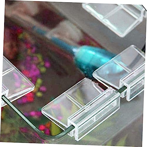 Happyyami 8pcs Acrylic Aquarium Lid Support Racks for Tanks Fish Tank Cover Clips to Prevent Fish Jumping and Safe Design for Optimal Temperature Control
