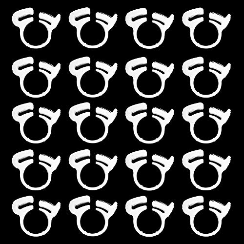 Quickun 5/16" Heavy Duty Double Snap Grip Nylon Hose Clamps Several Ratcheting Adjustable Clamp, 20 Packs - size: 5/16“ Tube OD-20pcs