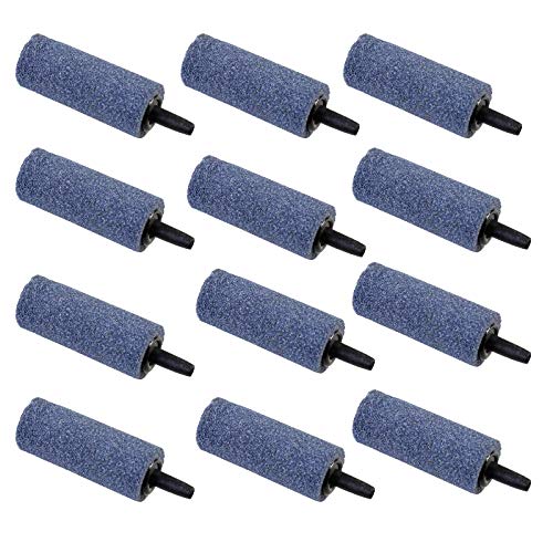 AQUANEAT Aquarium Air Stones 2 inch 12 Pack, Bubble Stone, Aerator Bubble Diffuser, Air Pump Accessories for Aquariums, Fish Tanks, and Hydroponics - size: 2 inch
