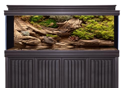 36x18 inches Aquarium Fabric Background Composition of Lichen Withered Tree Aquarium Background Fish Tank Aquatic Plants Background - size: 36X18inch