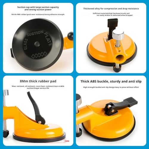 Adjustable Height Setter,Professional Countertop Leveling Tool with Heavy-Duty Suction Cups,Tile Countertop Installation Tools,Aluminum Alloy Wall Tile Leveler for Stone Slab Installation & Repair - size: 2pcs