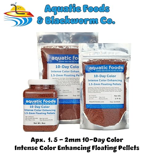 Ultra Intense Color Enhancing with a 10-Day Color Change, 1.5mm - 2mm Floating Pellets for Cichlids, Discus, All Baby and Small Tropical Fish & Pond Fish...1/4-lb Bag - size: 4 Ounce (Pack of 1)