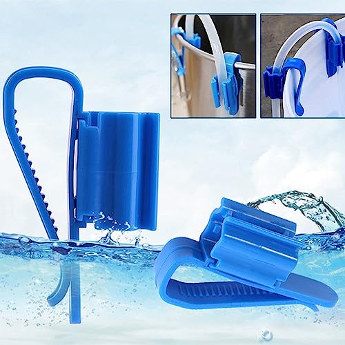 6 PCS Fish Tank Hose Holder, Adjustable Water Clip Water Pipe Clamp Mounting Clip for Fish Tank and Aquarium(Fit for 8mm to 16mm Hosee (Blue) - color: Blue