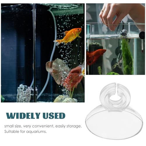Luxshiny 20pcs Aquarium Suction Cup Clips Oxygen Tubing Holders Soft Flexible Air Hose Fixing Accessories for Fish Tank Air Pump Aquarium Use