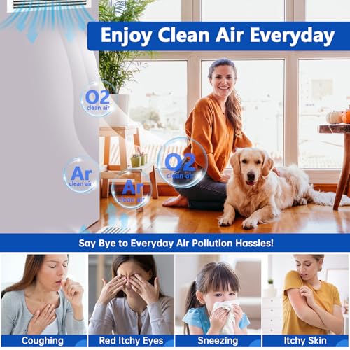 Air Vent Filters Roll,12" x90" Cut to Fit Air Filter Material(60+Filters),MERV 8 Triple Filtration Electrostatic Vent Filter for Home Floor,Ceiling,Furnace, AC & HVAC-Includes 48 Adhesive Hook Tape - style: 12" x 90"(Blue)