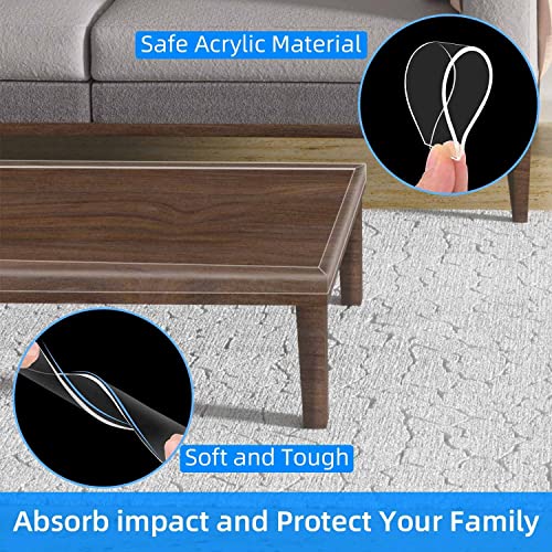 Clear Edge Protector Strip, 1.18in x 9.84FT, Sharp Edge Wrap Cover Tape, Self Adhesive Protective Bumper Corner Guards for Cabinet Door Desk Glass Table Bed Furniture, Kitchen Countertop, Waterproof - size: 1 Pack x 1.18in x 9.84FT