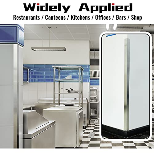 Therwen 10 Pcs 304 Stainless Steel Wall Corner Guards 1.5 x 1.5 x 36 Inch Self Adhesive Heavy Duty Corner Protector Trim with 90 Degree Angle for Wall Protection Metal Edge Guard - size: 1.5 x 1.5 x 36 Inch
