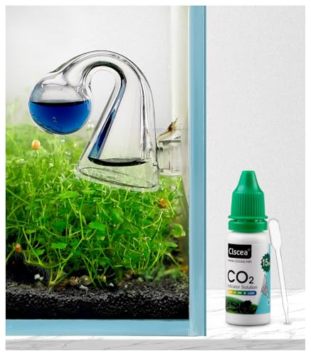 Aquarium CO2 Drop Checker CO2 Indicator (Glass Checker+15ml) - color: Glass Checker+15ml