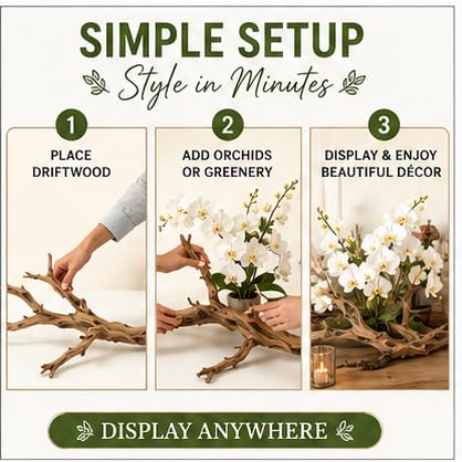 Koyal Wholesale Large Driftwood Branch, 36 Inch California Driftwood Décor – Natural Brown Branches for Home, Wall Decor, Aquarium, Vivarium and Reptile Tank