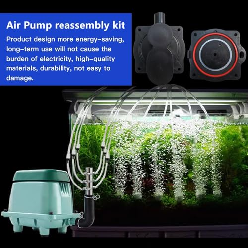 Upgraded 60/80 Air Pump Rebuild Complete Kit for Hiblow HP 80 HP 60 Aerators HP-80-0110 with White Switch