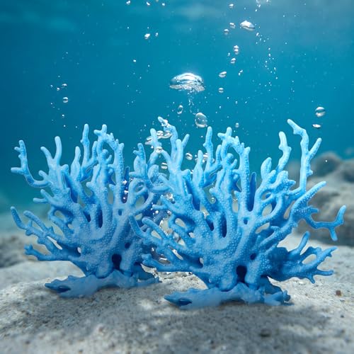 Artificial Aquarium Coral Ornament, Plastic Fish Tank Plants Decoration, Fish Tank Fake Coral, Cute Fish Tank Decorations, Multi-Purpose Simulation Water Grass for Aquarium Landscape