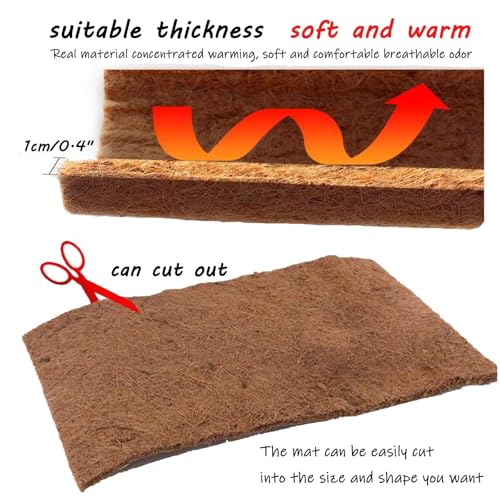 Hamiledyi Reptile Carpet 157" L x 16" W Natural Coconut Fiber Tortoise Carpet Mat for Pet Terrarium Liner Reptile Supplies for Lizard Snake Chameleon Turtle Bedding Bunny Rabbit Mat - size: 1 Pack/157 x 16 Inch