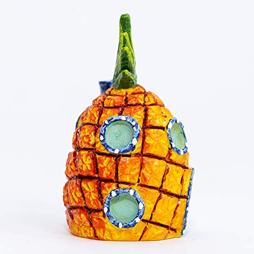 Penn-Plax Officially Licensed Spongebob Squarepants Aquarium Ornament – Pineapple Home (Mini/Small Size) – Perfect for Freshwater and Saltwater Tanks - size: Mini