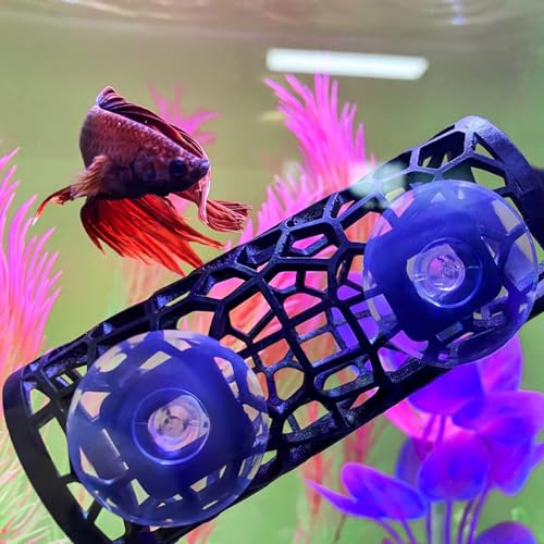 Betta Fish Tunnel, Betta Sleeping Tube Hollow Design for Small Fish & Shrimp, Betta Hammock Fish Decorations Toys for Betta Guppies Resting, Aquarium Decorations - color: Black