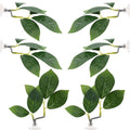 6 Pcs Betta Leaf Hammock with Suction Cups, Realistic Plastic Leaf Fish Tank Decor Aquarium Plants for Betta Fish Resting Bed Spawning Ground