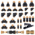 CheeMuii 31 PCS DOT Air Brake Line Fittings 1/4" 3/8" Push to Connect Fittings Quick Connect Air Hose Fittings Repair Kit for Truck or Industrial Air System - size: 31PCS