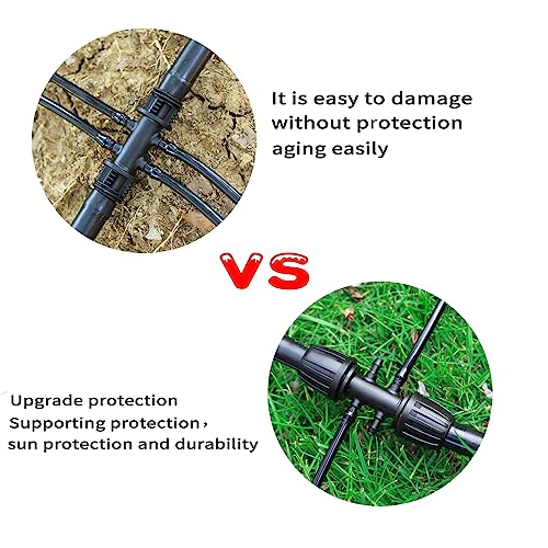 Barbed Tee Irrigation Fittings 1/2 Inch to 1/4 Inch Drip-proof Fitting for Irrigation Pipe (1/2'' ID x 0.60''-0.63'' OD) 6-Way-20 PCS - size: 1/2 inch to 1/4 inch Barbed six-way