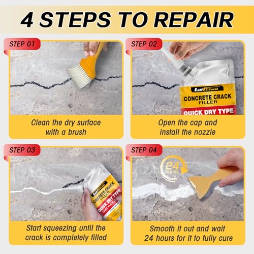 Concrete Crack Filler, Cement Crack Filler, Fast-Drying Crack Filler, Self-Leveling Caulking Sealan Effectively Repairs Cracks in Driveways, Sidewalks, Patios, and Window Sills (2 Pack - 2.2LB) - style: 2 Pack - 2.2LB