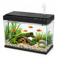 BARKBUDDY 2.4 Gallon Desktop Betta Fish Tank, All-in-One Starter Kit with Ultra-Quiet 3-in-1 Pump, 8-Mode LED, Temperature Display & Aroma Mist, for Office, Bedroom & Kid's Room