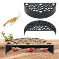 Shrimp Cave Hideouts 2 Pack, Aquarium Hiding Spots for Shrimp Tanks, 4.65 in Diameter x 2.59 in Tall, Aquarium Safe Plastic, Black Tunnel Hideout for Breeding and Molting