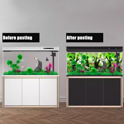 Lainrrew Aquarium Background Poster HD, Dual-Sided Water Plants & Fish Tank Landscape, 16"x40", Vivid Marine Life, Waterproof Scenery, Easy to Install, Durable Tank Decor (Type 5) - color: Type 5