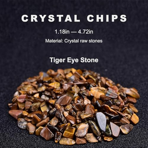 Crystal Chips Stone-Aquarium Rocks Decor,Fish Gravel,Tumbled Stone Chips for Aquascape Vase Filler,DIY Crafts,Indoor Plants - color: Brown