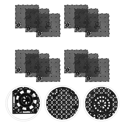 12pcs Aquarium Bottom Divider Filter Boards Black Isolation Plates for Fish Tank Partition Sand Separation Aquarium Filter Accessories