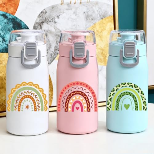 Peacoblue 18 Sheets Rub on Transfers for Crafts, Bohemian Rainbow 3.6"x3.9" UV DTF Cup Wraps Waterproof Cold Transfers Stickers for Wood Glass Metal Cup Tumblers Mirrors Mugs Home Decor - style: Bohemian Rainbow
