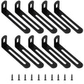 3"x1.2"x0.6"Adjustable Right Angle Brackets Metal L Bracket Heavy Duty 90 Degree Corner Fastener L-Shape Corner Brace Support Black Shelf Bracket , 10Pcs - size: 3"x1.2", style: BLACK/10PCS
