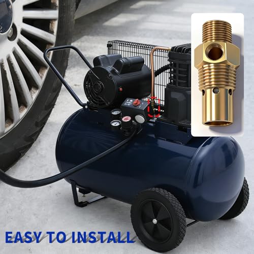 CV221513AV Air Compressor Check Valve Compatible with Campbell Hausfeld 1/2-inch NPT Male Threaded Air Tank x 3/8-inch Compressed Air Hose 1/8-inch NPT Unloader Replace One-way