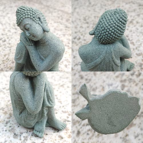 livelyfish Aquarium Buddha Statue Japanese Fish Tank Decorations Heavy-Duty Meditating Buddha for Aquarium Fish Tank Zen Buda Figurine Sculpture Decor, Large-A - size: A