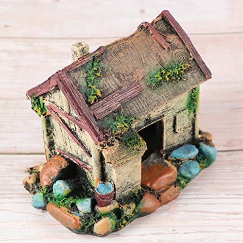 balacoo Aquarium Fish Tank Cave 5.11x3.34x4.72In Resin Fish Shelter Hideaway – Secure Hiding Spot for Stress Reduction – for Freshwater Tanks, Shrimp & Turtles