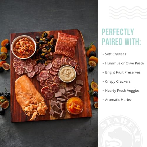 SeaBear Smoked Salmon Trio 18oz (Pack of 4) Fillets Gift Box – Wild Alaska Sockeye, Wild Pink & Coho Fillets, Shelf Stable, Ready to Eat, 18 Ounce (3 x 6 Ounce) Pack of 4, Filets - size: 18 Ounce (Pack of 4)
