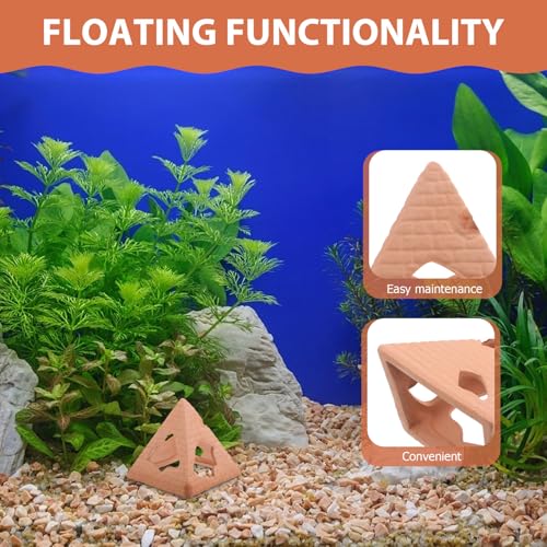 YARNOW Aquarium Ceramic Shrimp Cave and Fish Hiding Cave for Breeding, Betta Fish Tunnel, Non-Toxic Aquarium Shelter Ornament for Shrimp and Small Aquatic Pets