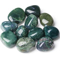 DUQGUHO Moss Agate Crystals Bulk Natural Irregular Polished Stones Tumbled Crystals Gemstone Rocks for Beginners Gift 200g - color: Moss Agate