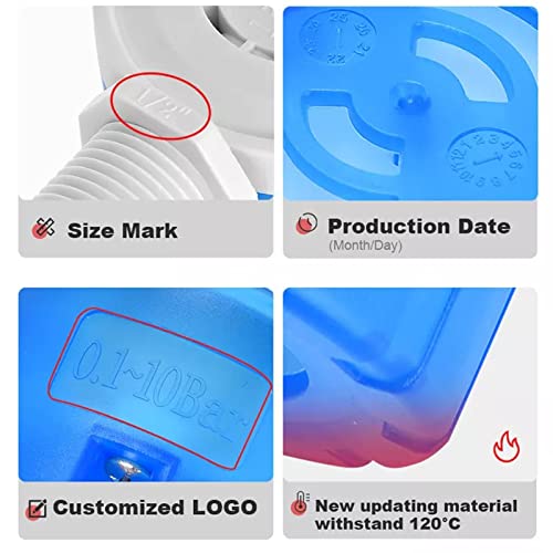Float Valve 1/2" Side Inlet Male Automatic Water Level Control Valve for Tanks, Towers, Pools, Troughs, Aquariums. Blue - size: 1/2" side