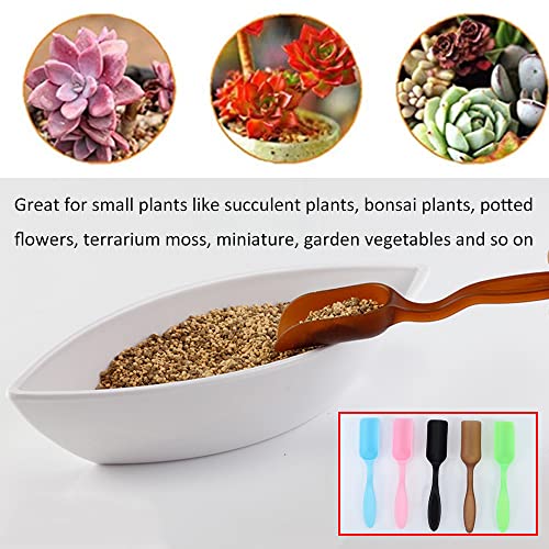 10Pcs Colorful Plastic Mini Gardening Shovel Spoons Soil Scoops, Succulent Sand Scoops/Cultivation Digging Transplanting Tools for Succulents Potted Flowers (Multicolor) - color: Multicolor