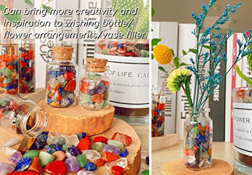 7 Chakra Mixed Crystal Polished Aquarium Gravel Stones Tumbled Stone Rocks Colorful Crushed Reiki Healing Crystals Quartz Home Betta Fish Tank Succulent Vase Filler Landscape Bottom Ornament 0.55lbs - color: Multi-colored - 7 Chakra, size: 0.55 Pound