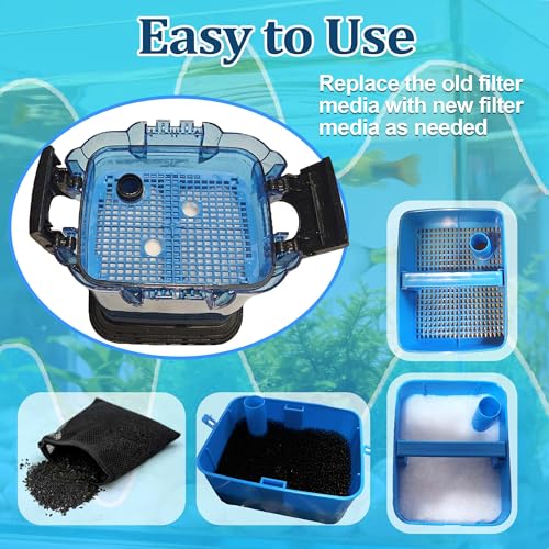 19PCS Canister Filter Pads for Cascade 700/1000 | Replacement Media Set for Penn-Plax Aquarium Filter | 12 Floss Pads + 12-in-1 Bio Media + 4 Carbon Pads + 2 Bags Activated Carbon