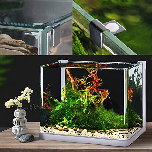 Suxgumoe Aquarium Cover Clips, 4 Pcs 6mm / 8mm / 10mm / 12mm Stainless Steel Fish Tank Glass Cover Clip Support Holder Universal Lid Clips for Rimless Aquariums (12mm) - size: 12mm