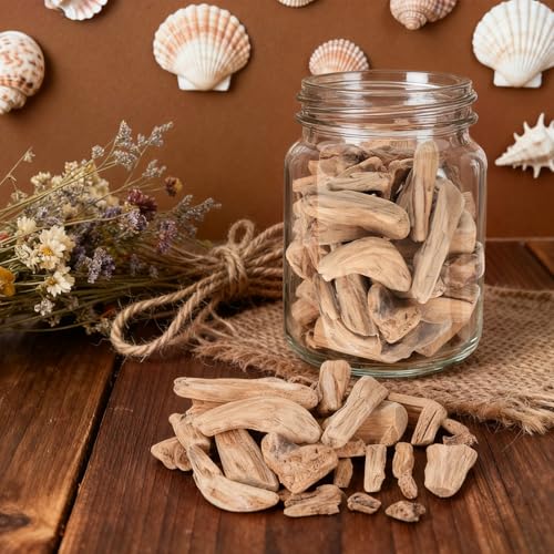 35oz Driftwood Decor for Crafts Natural Mixed Size Driftwood Pieces Small DIY Dried Wood Home Beach Wedding Table Art Decoration Garland Wooden Craft 2 Inches to 7 Inches in Length