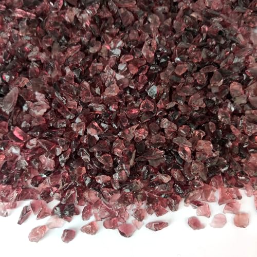HappyFiller 1.3 LB Crushed Glass Sand Broken Pieces,Vase Fillers Candle Holder Fishbowl Pebbles Stones,Succulent Terrarium Gravels,Resin Art Crafts Project,Purple - color: Purple