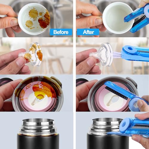 XANGNIER 4 in 1 Multifunctional Cleaning Brush,3 Pack Water Bottle Cleaner Brush,Bottle Gap Cleaner Brush,Cup Cover Cleaning Brush,Cup Crevice Cleaning Tools,Home Kitchen Cleaning Tools - color: 4 in 1 Multifunctional Cleaning Brush-3 Pack