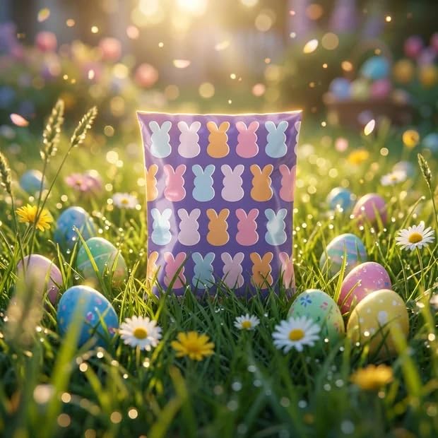 Metronic Poly Mailers 14.5x19 Inch 50pc, Easter Rabbit Bags for Shipping, Self-Adhesive Shipping Envelopes for Small Business, Waterproof Mailers Poly Bags for Shipping, Packaging Mailing Bags Bunnies - color: Bunnies, size: 14.5x19 50pc
