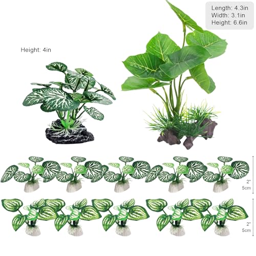 Betta Fish Tank Decor 12 Pack Silk Aquarium Plants for Aquarium Decoration and Pet Hiding