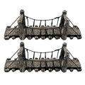 2pcs Aquarium Bridge Decoration: Resin Fish Tank Decor, Japanese Style Miniature Bridge Hideout Hideaway for Garden Underwater Landscaping