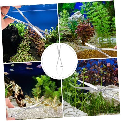 HANABASS Portable Aquarium Spring Scissors Stainless Steel Clipper for Aquascaping Precision Cutting of Delicate Plants Tool for Aquarium Care